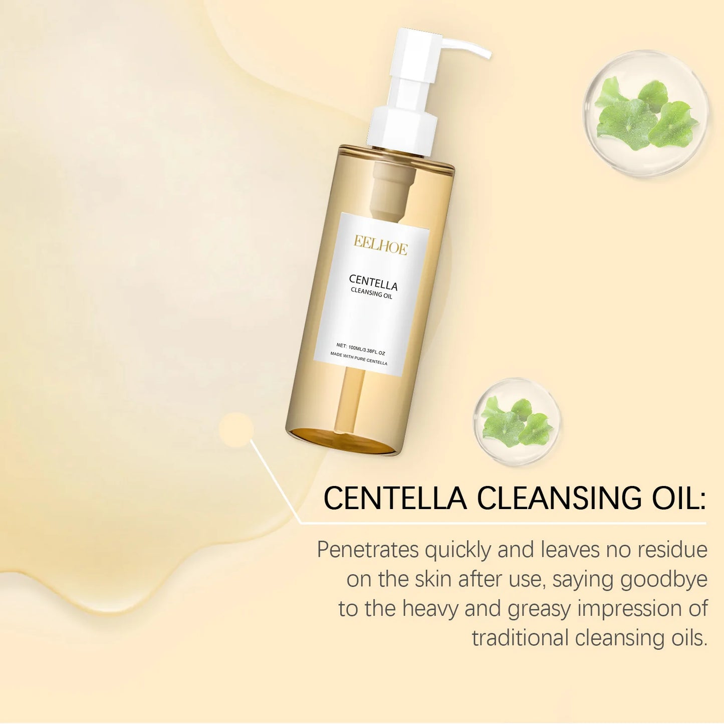 EELHOE Centella Gentle Facial Cleansing Oil – Deep Clean & Makeup Remover for Sensitive Skin – 100ml