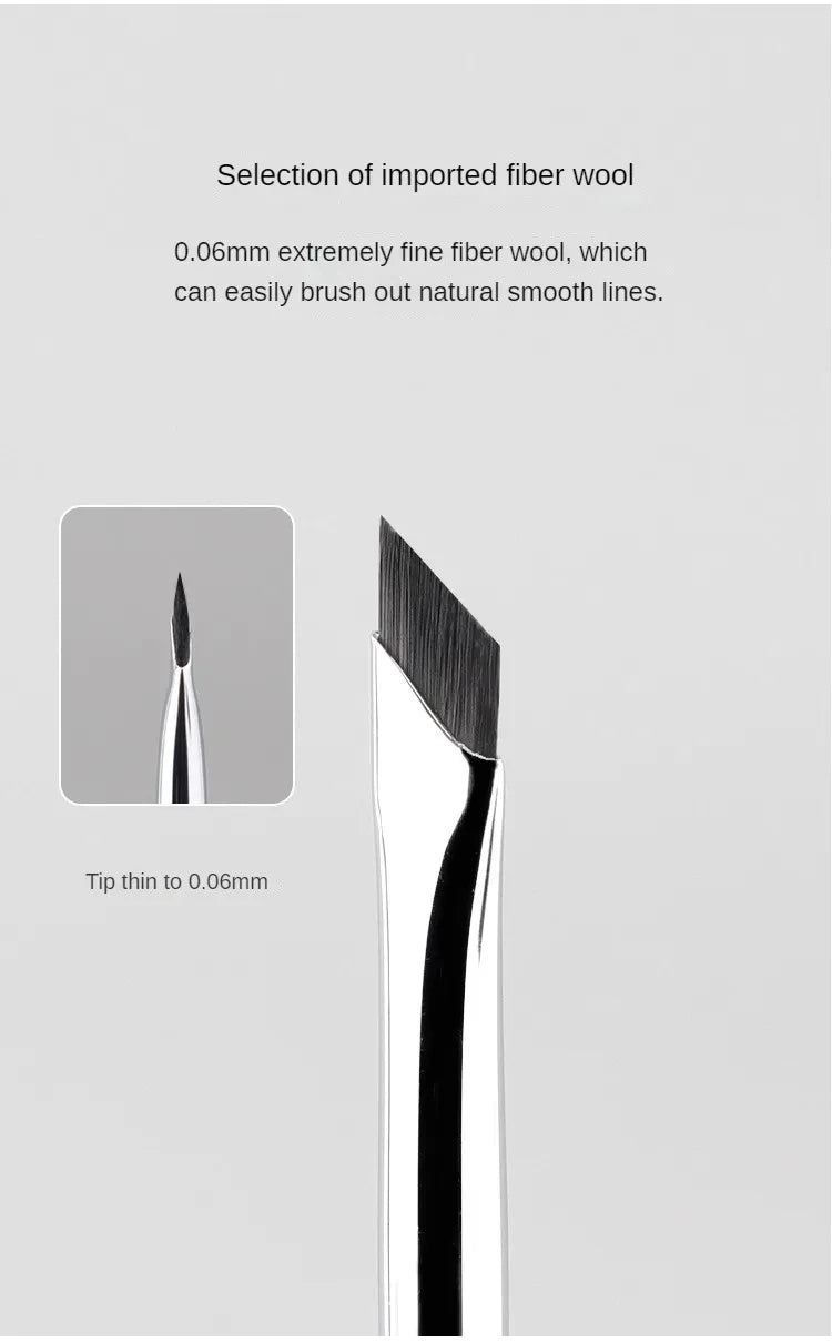LuxuryGlow Ultra-Thin Angled Eyeliner & Eyebrow Brush | Precision Makeup Tool