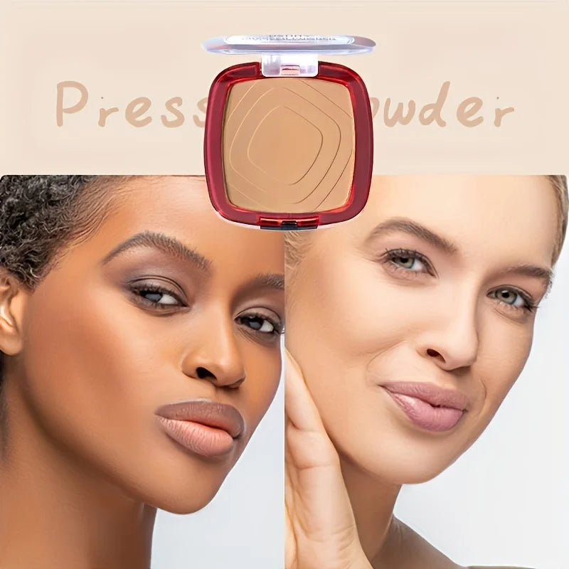Base de maquillaje en polvo compacto mate Rosawee: cobertura total 24 horas y control de grasa