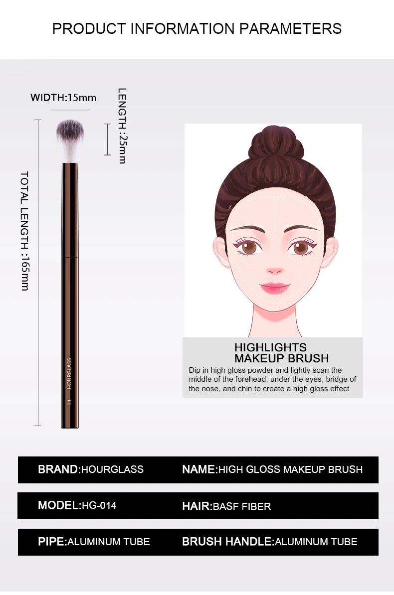 فرشاة المكياج الدقيقة رقم 14 من Hourglass - فرشاة عيون من الألياف الناعمة