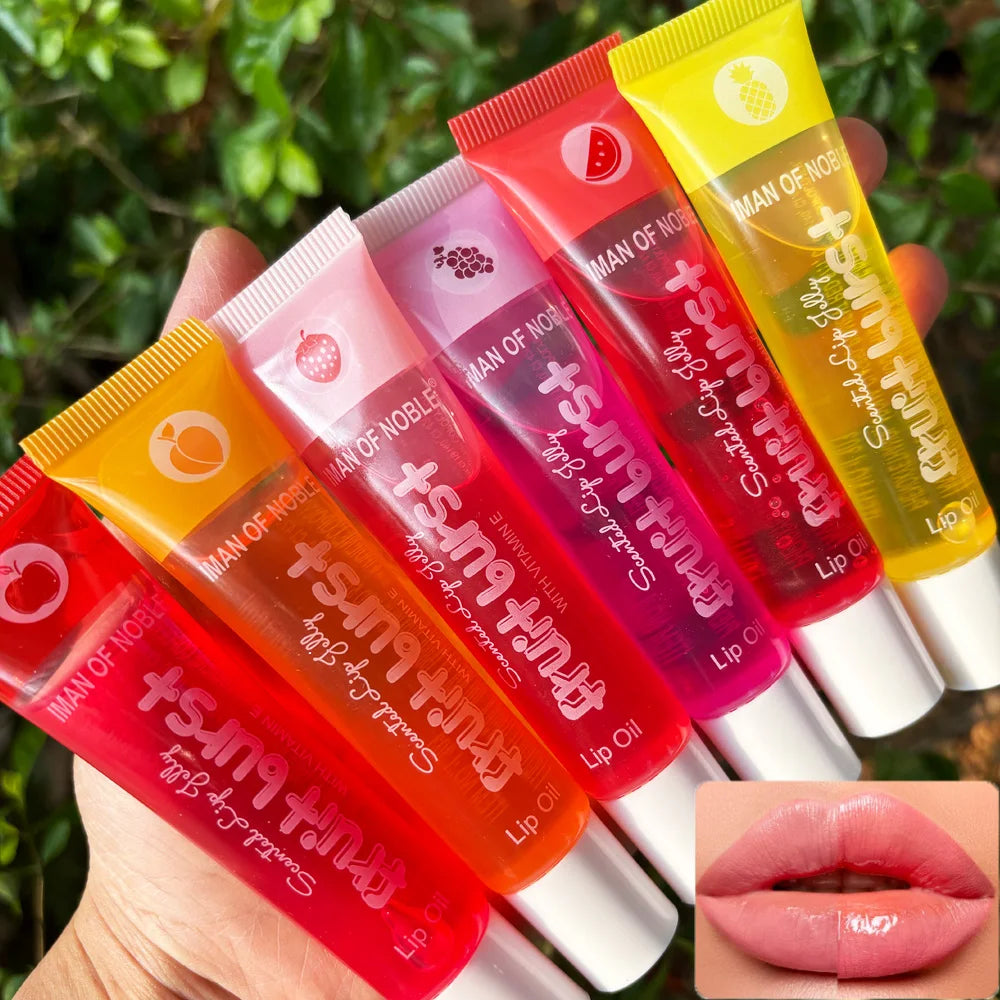 Glory Carrot 6-Piece Fruity Lip Gloss Set – Hydrating & Glossy Lip Gel for Moisturized, Shiny Lips