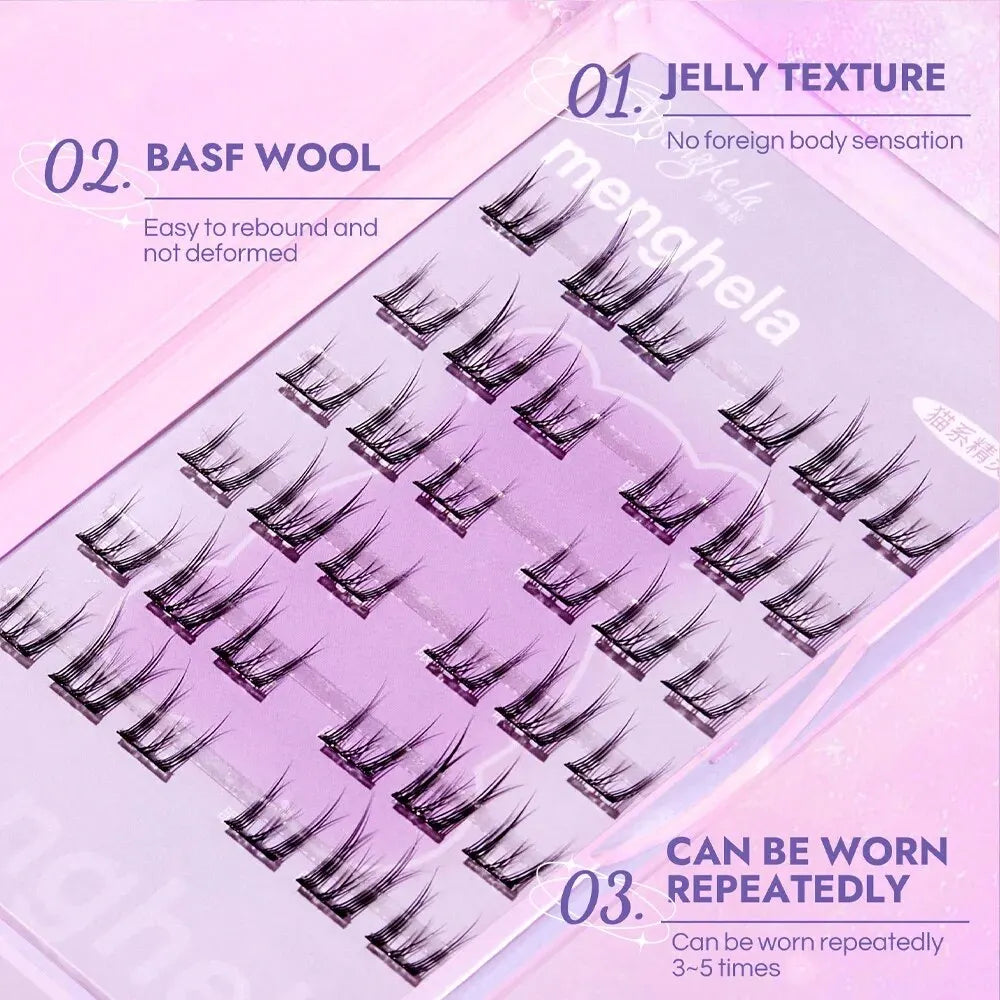 LuxuryGlow Glue-Free Fairy False Eyelashes | Easy Rebound & No-Removal Strip Lashes