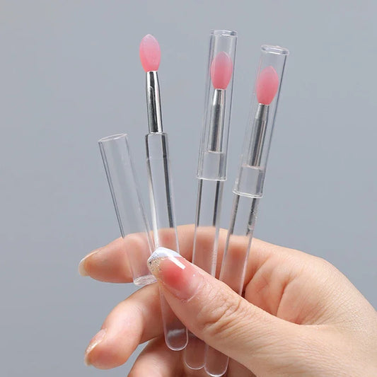 LuxuryGlow Multifunctional Silicone Lip & Eye Makeup Brush – Portable & Hygienic