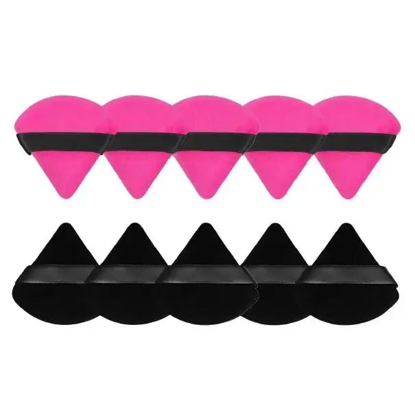MAANGE 10/12 Pcs Soft Triangle Powder Puff for Wet & Dry Makeup Use
