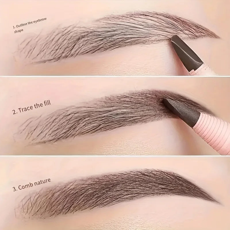 Lápiz de cejas desprendible LuxuryGlow resistente al agua: no se corre, no necesita afilarse, aspecto natural.