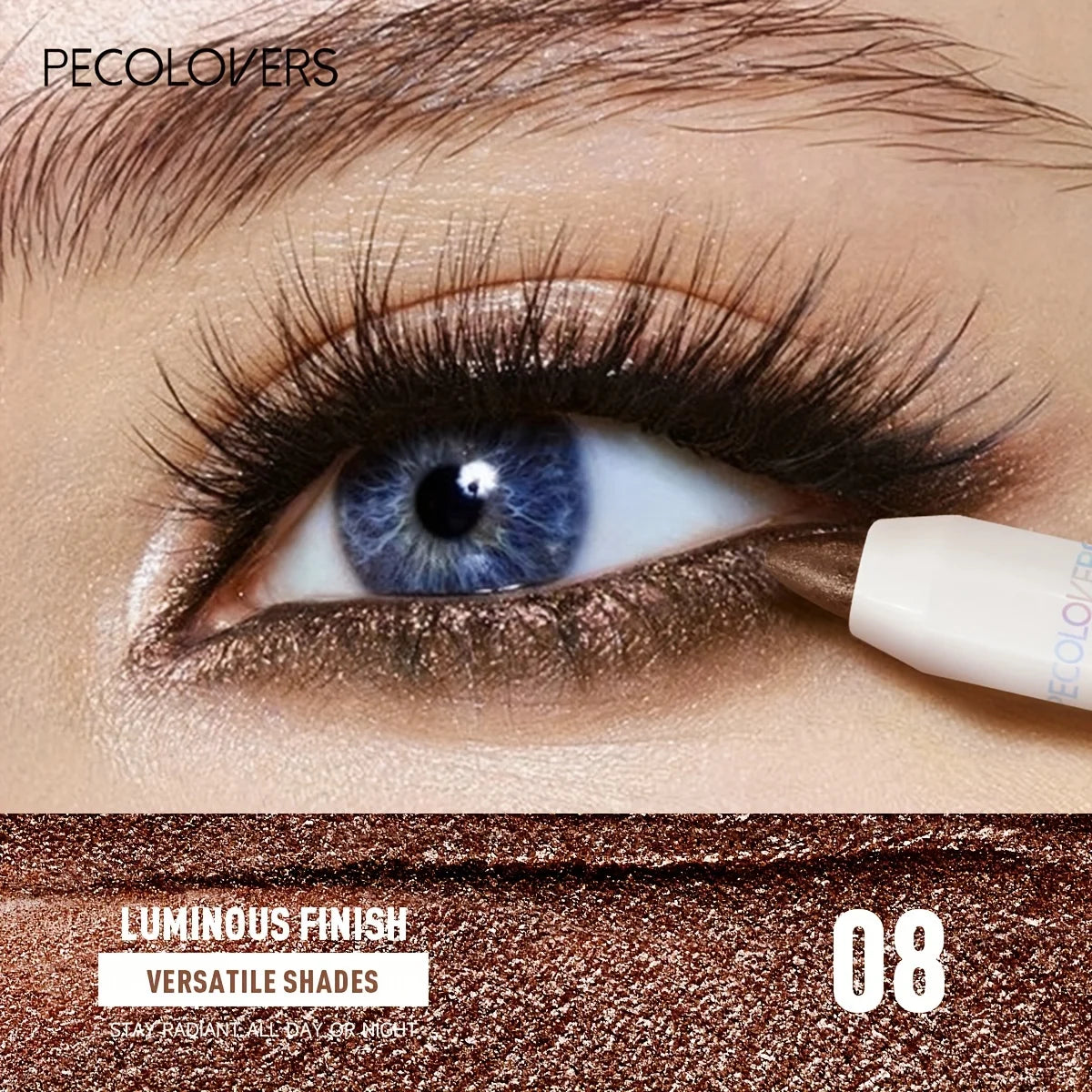 LuxuryGlow Waterproof Eyeshadow Stick — Long-Lasting, High-Pigment Shimmer & Matte Crayon
