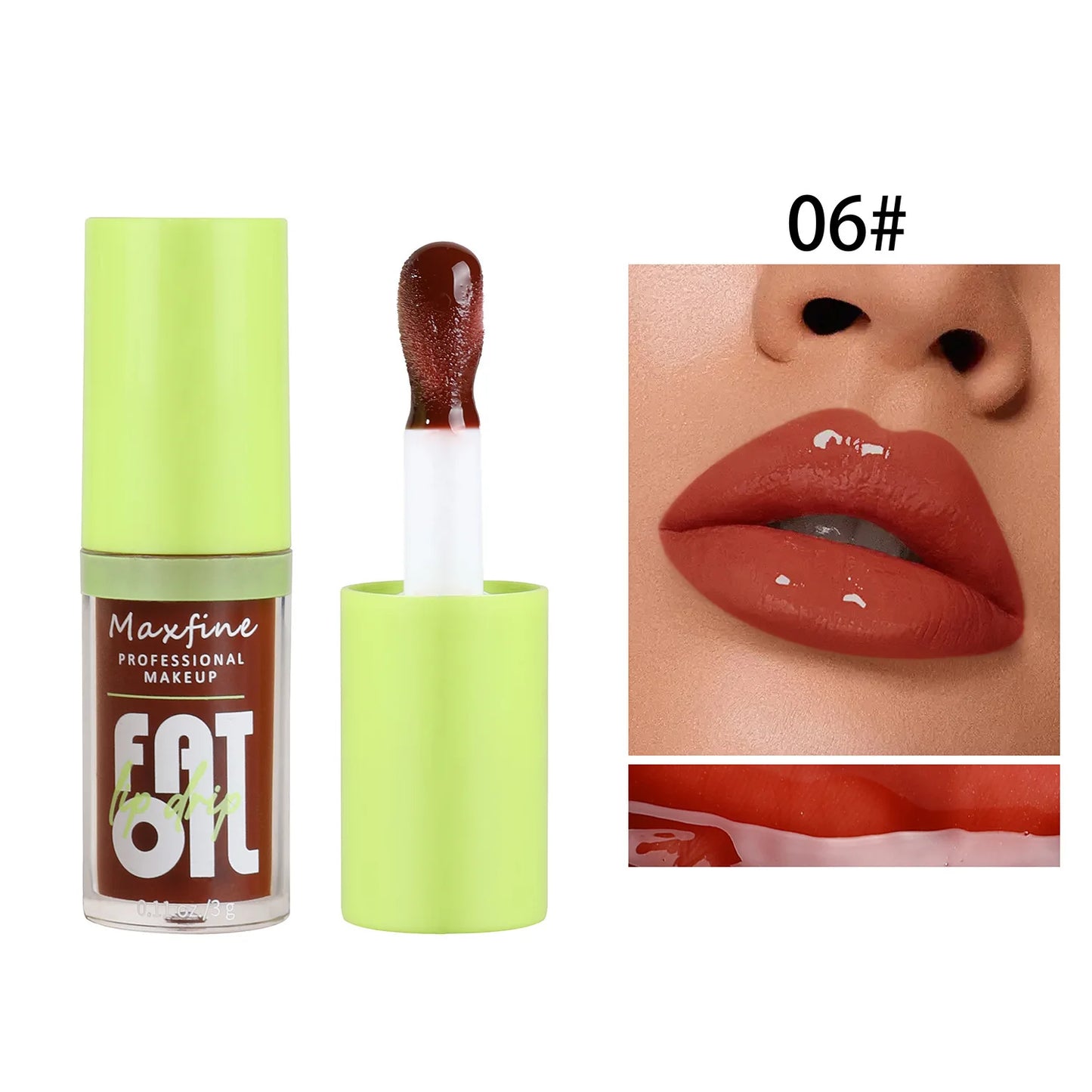Brillo de labios resistente al agua MAXFINE: brillo hidratante, duradero y antiadherente.