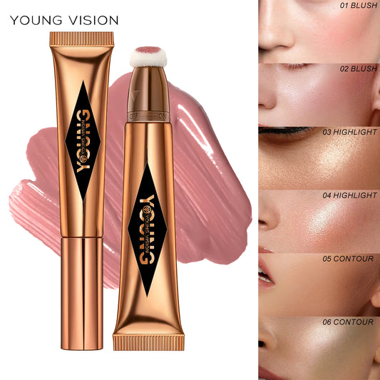 YOUNG VISION Air Cushion Blusher — Long-Lasting, Easy-to-Apply (6 Colors)