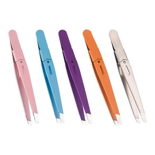 LuxuryGlow Professional Stainless Steel Eyebrow Tweezers for Precise Hair Removal & Eyelash Extension