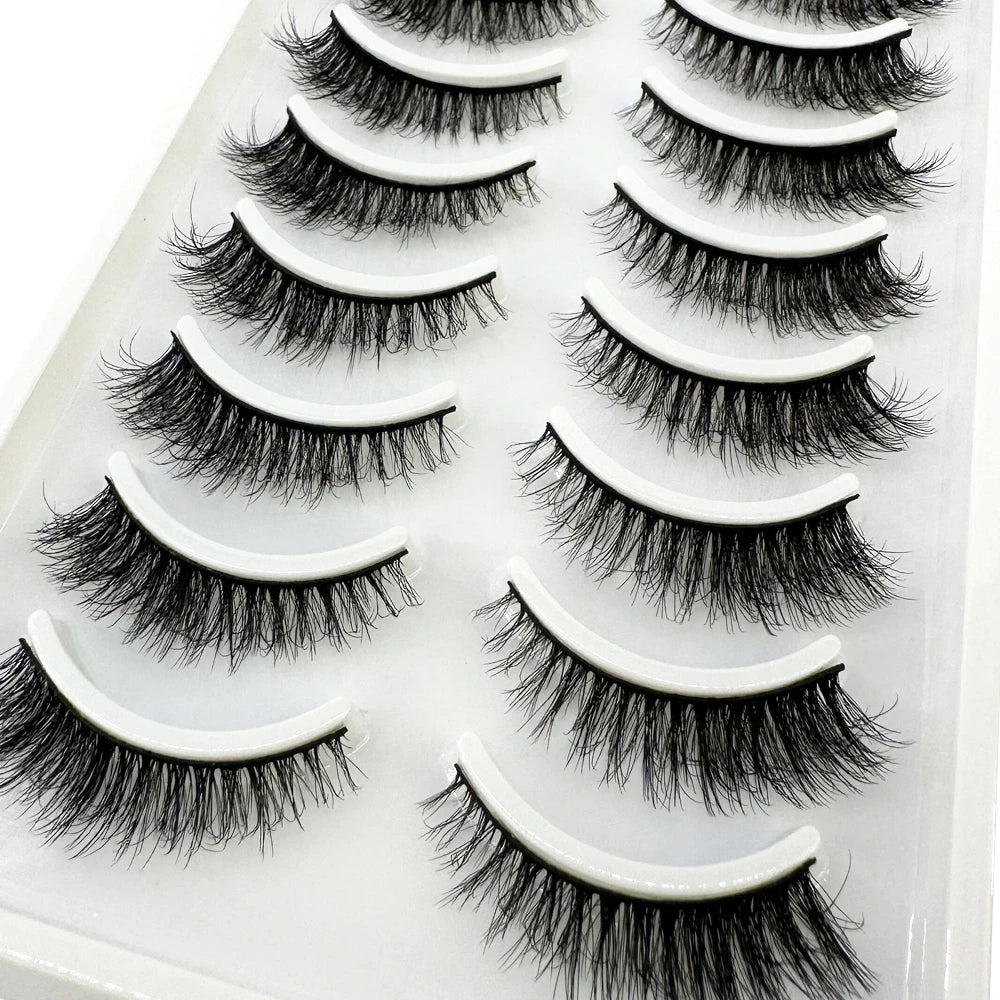 LuxuryGlow 10 Pairs Fluffy 3D Mink False Eyelashes – Soft, Dramatic & Reusable