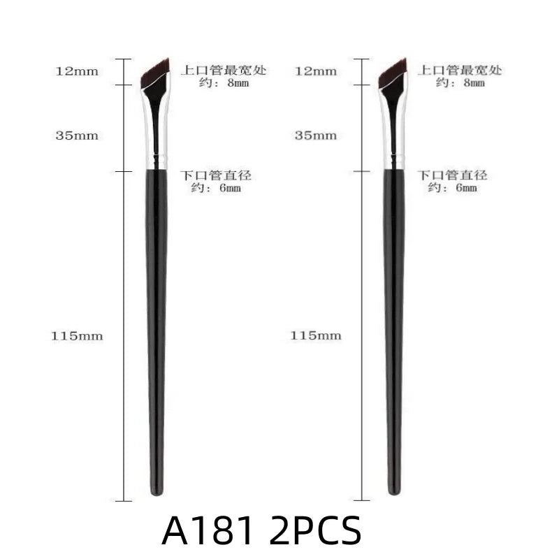 LuxuryGlow Ultra-Thin Angled Eyeliner & Eyebrow Brush | Precision Makeup Tool