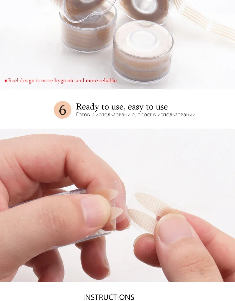 ZXZZS 600 Pcs Invisible Double Eyelid Tape – Self-Adhesive, Non-Irritating, Easy Lift