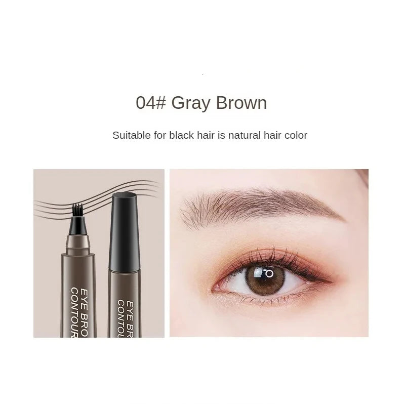 OREADEX 4-Point Eyebrow Pencil – Waterproof, Long-Lasting Natural Brow Pen