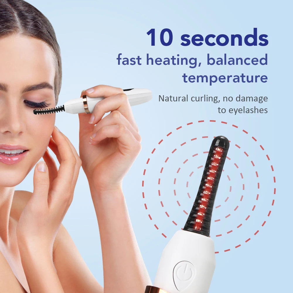 LuxuryGlow Electric Heated Eyelash Curler – Long-Lasting Lift & Natural Curl in Seconds