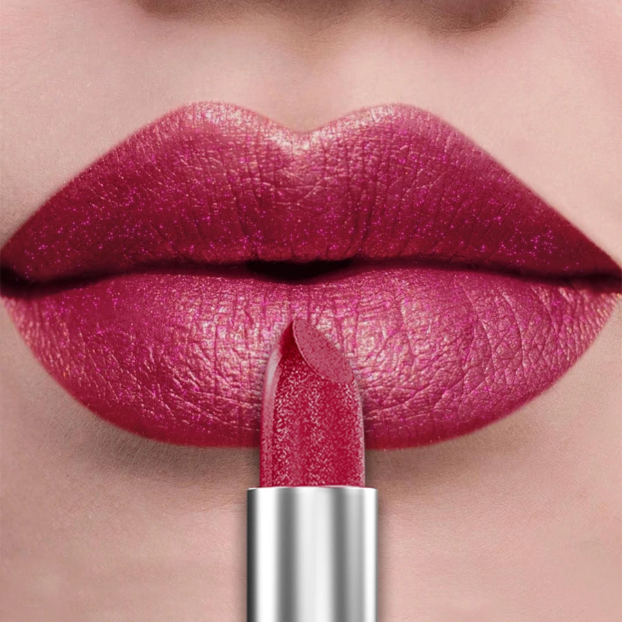 Labial metálico KAFURUX: 21 tonos brillantes y brillo duradero