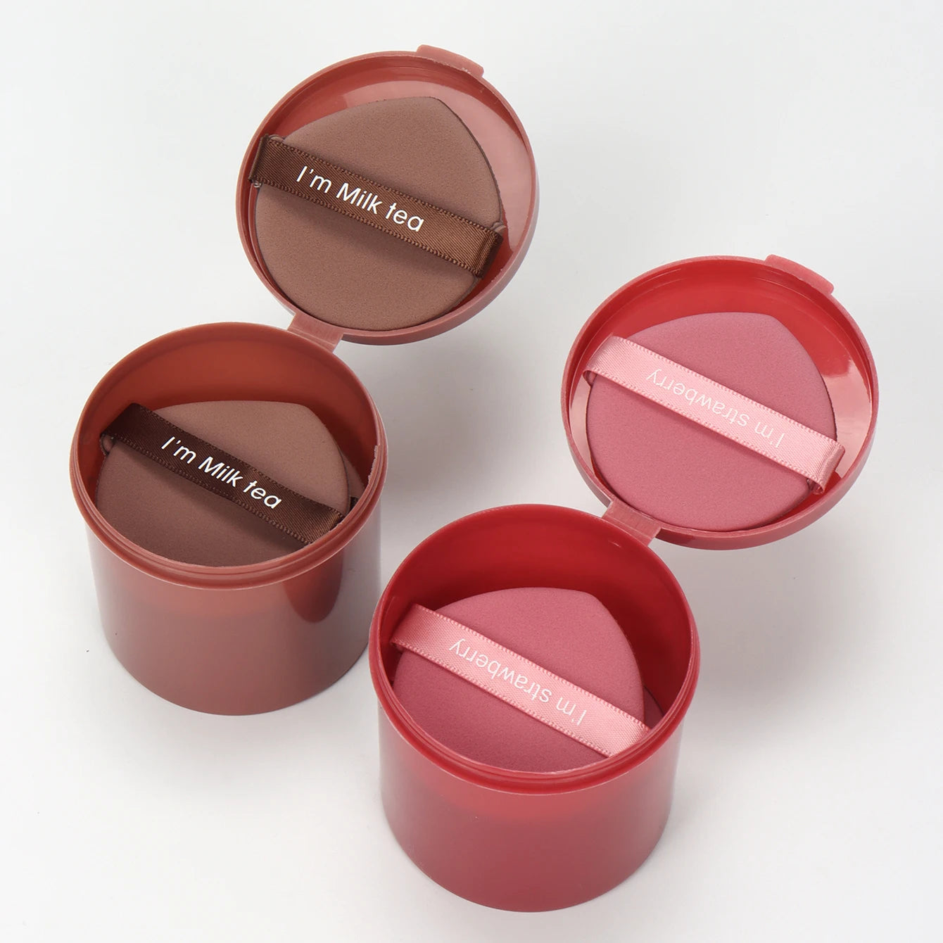 Karsyngirl - Juego de 7 esponjas de maquillaje de fresa (doble cara)