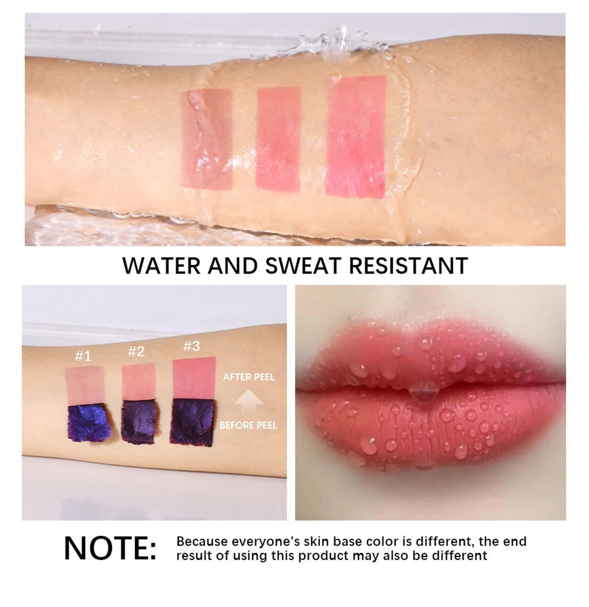 Brillo labial Peel &amp; Stick de Lakerain: brillo duradero, resistente al agua, antiadherente y resistente a las transferencias.