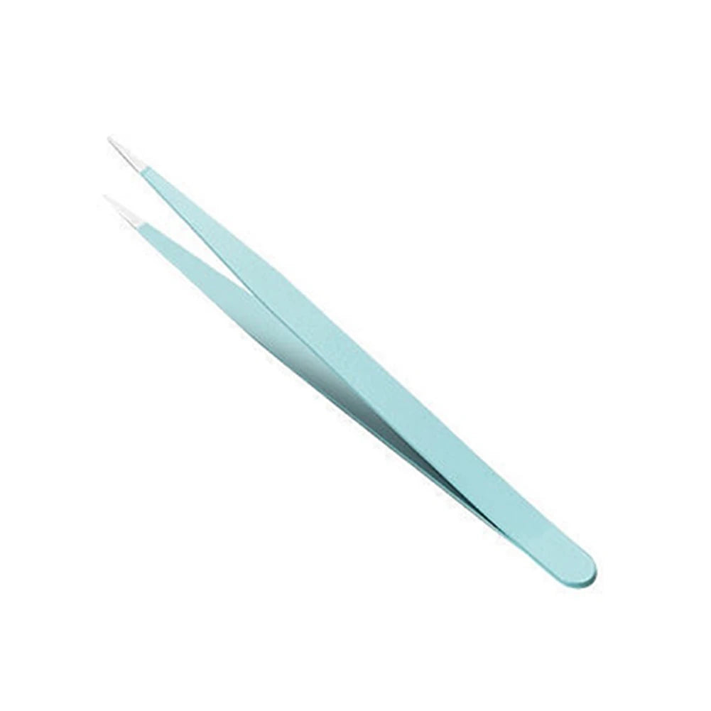 LuxuryGlow Macaron Color Eyelash Tweezers – Stainless Steel Precision Tool for Nail Art, Stickers & DIY Crafts