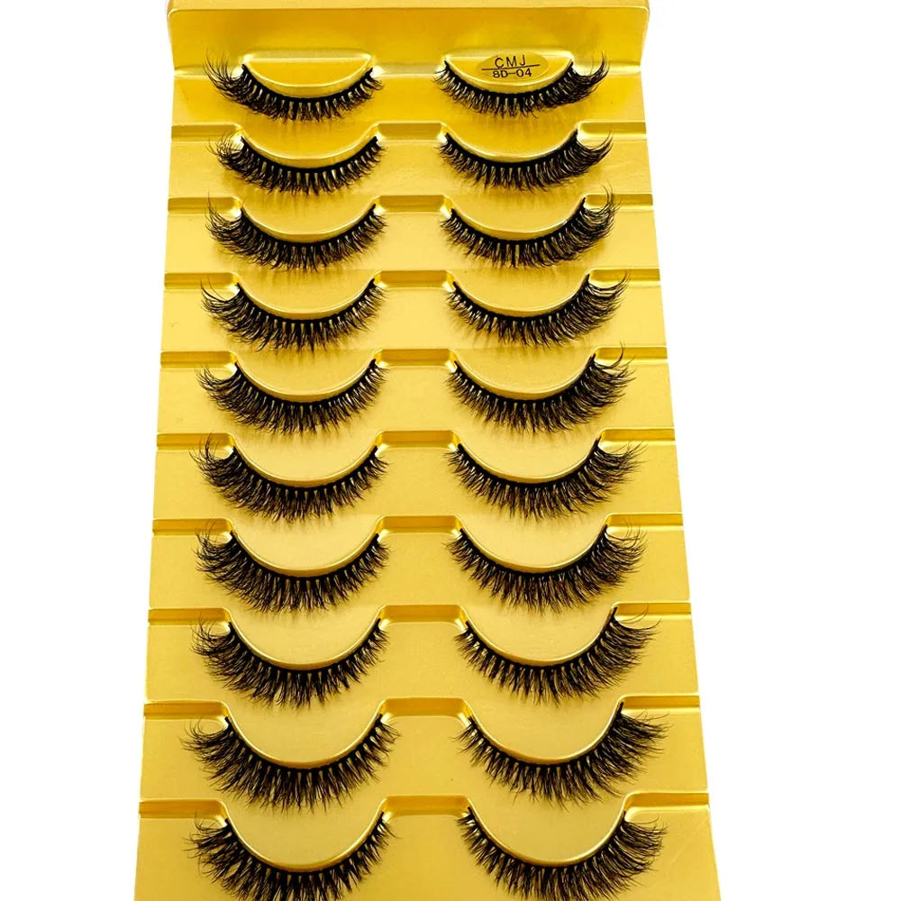 LuxuryGlow 10 Pairs Fluffy 3D Mink False Eyelashes – Soft, Dramatic & Reusable