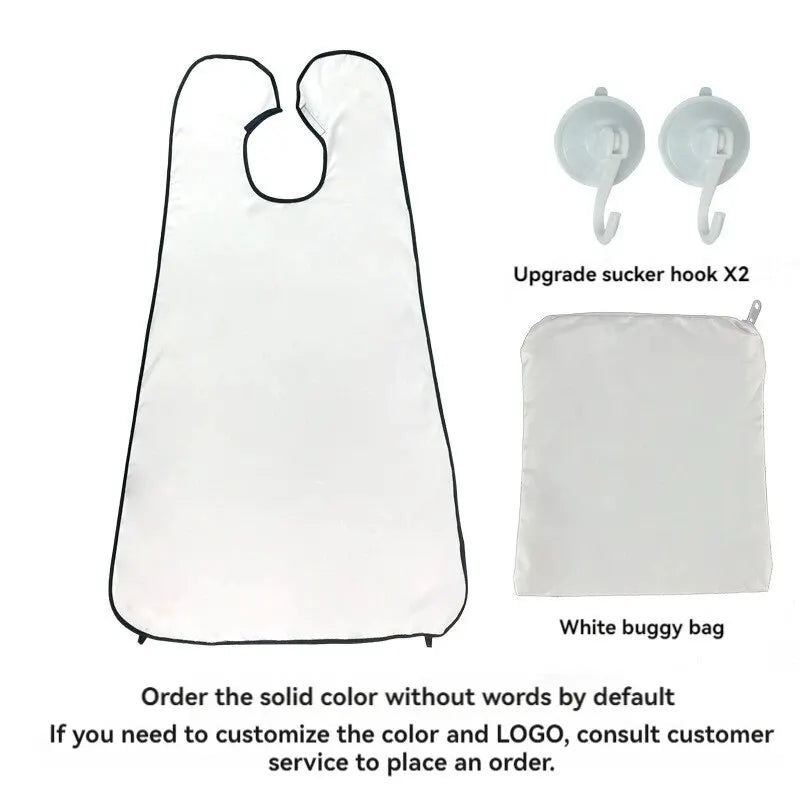 LuxuryGlow  No-Mess Shaving Bib for Men – Beard Trimming Apron with Suction Cups