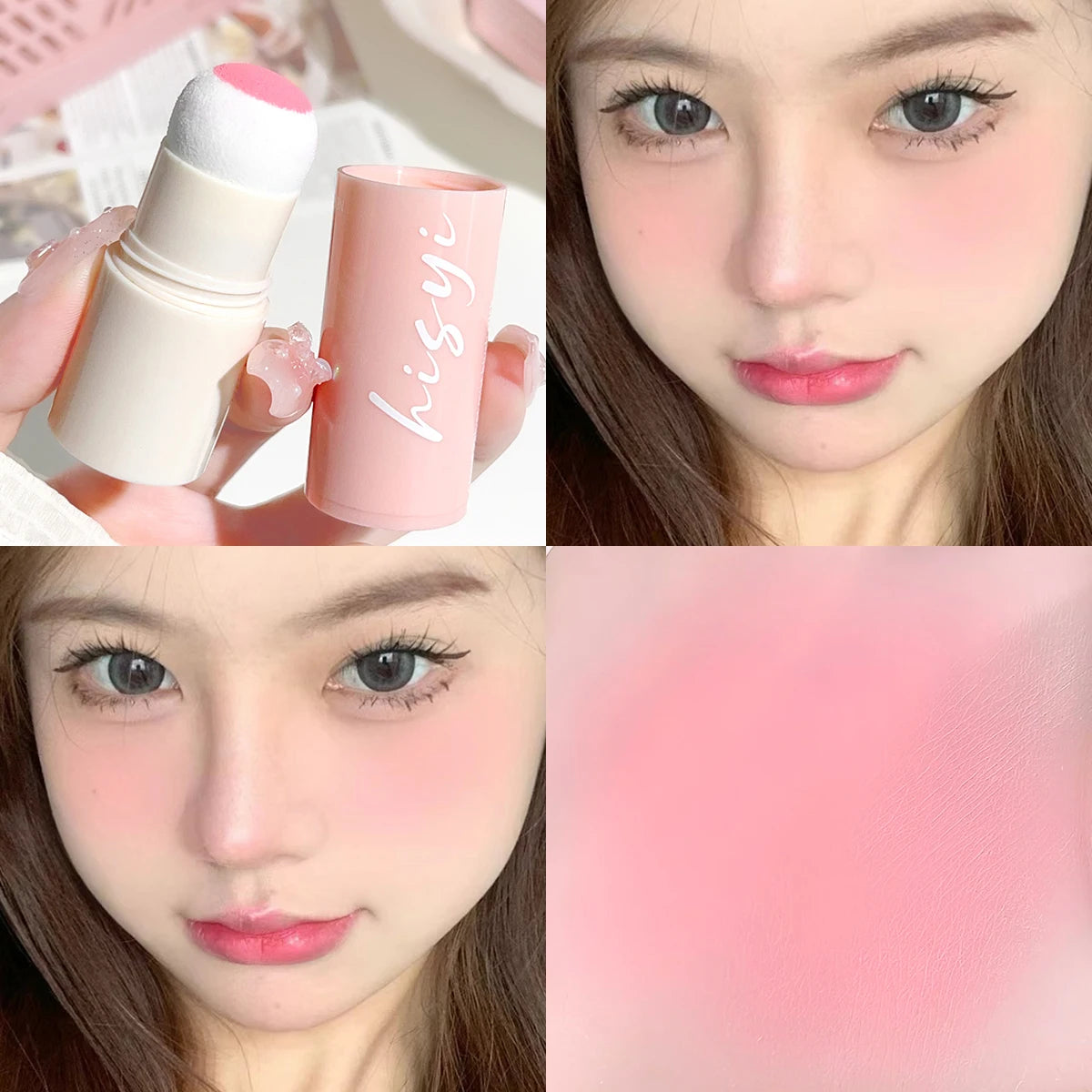 HISYI Soft Fog Blush Stick – Long-Lasting, Dual-Use Cheek & Lip Tint