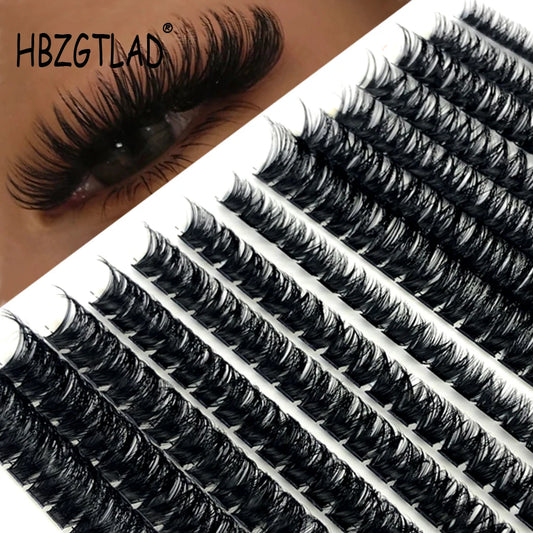 رموش HBZGTLAD D Curl Lash Clusters بمزيج 30D–100D - رموش صناعية ناعمة وطبيعية