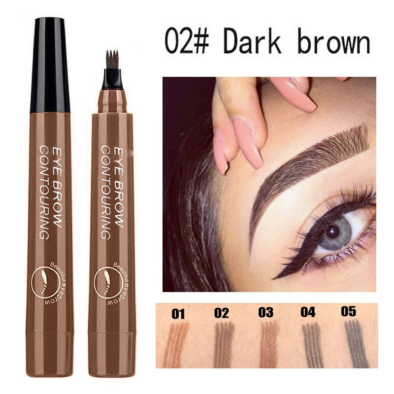 LuxuryGlow Waterproof Eyebrow Tattoo Pen – Microblading Effect Liquid Brow Pencil
