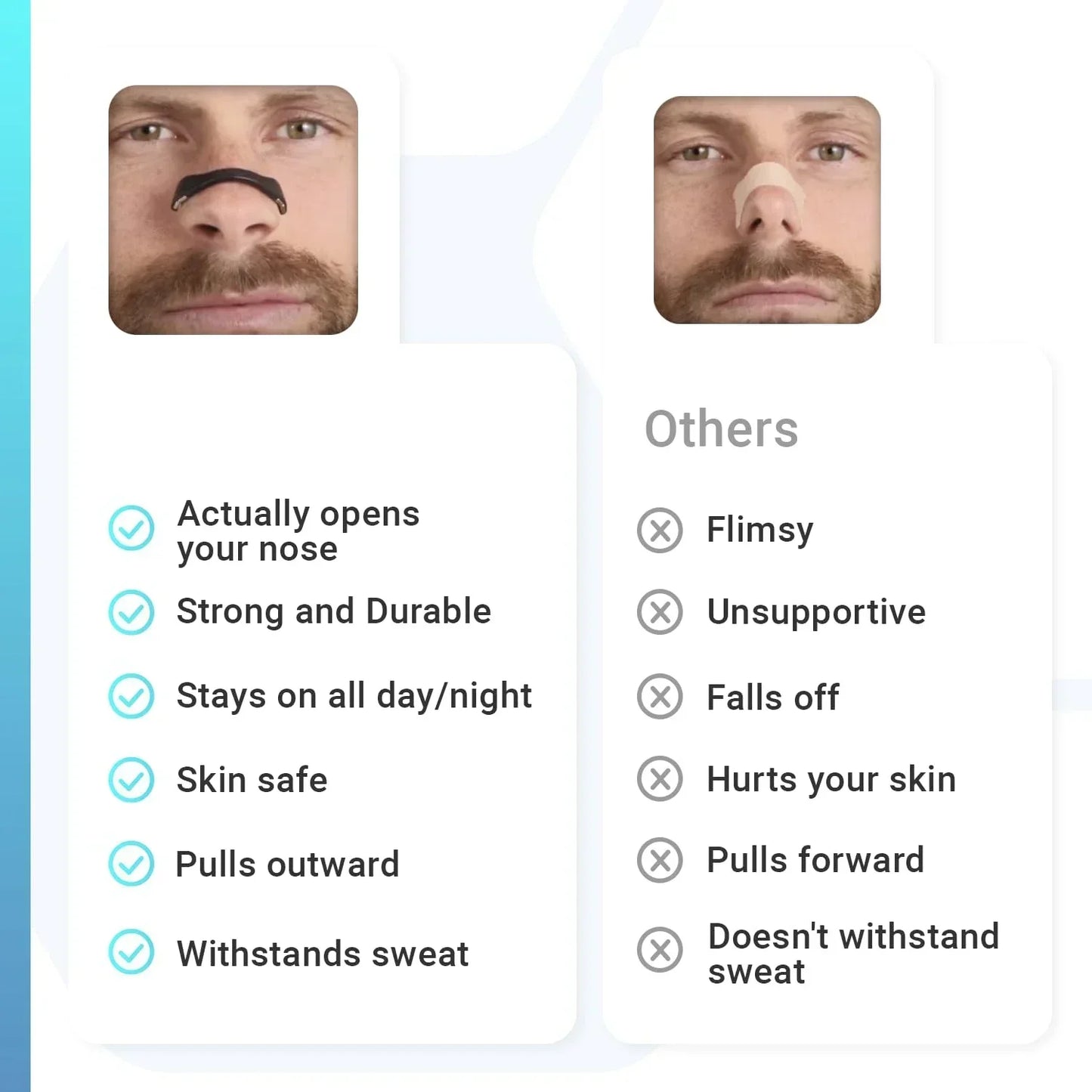 Kit de inicio de dilatadores nasales LuxuryGlow: ayuda para dormir y evitar los ronquidos para hombres y mujeres