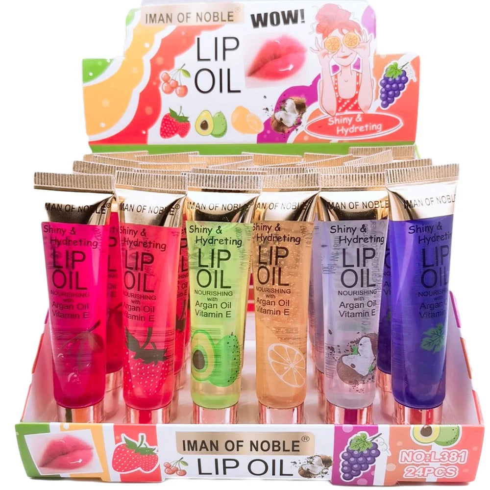 Glory Carrot 6-Piece Fruity Lip Gloss Set – Hydrating & Glossy Lip Gel for Moisturized, Shiny Lips