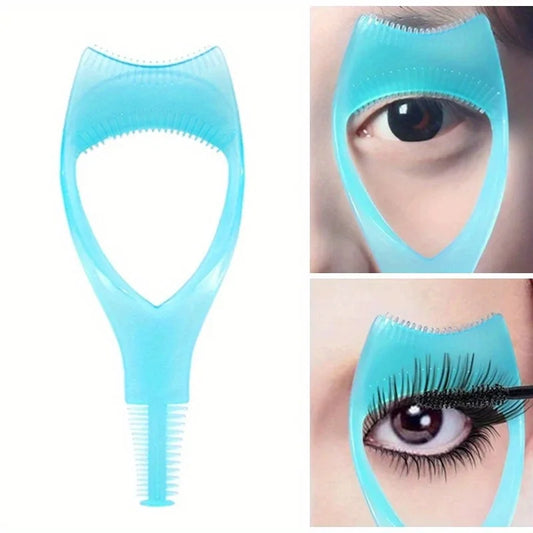 LuxuryGlow 3-in-1 Mascara Applicator, Eyelash Curler Guard & Eyebrow Shaping Tool
