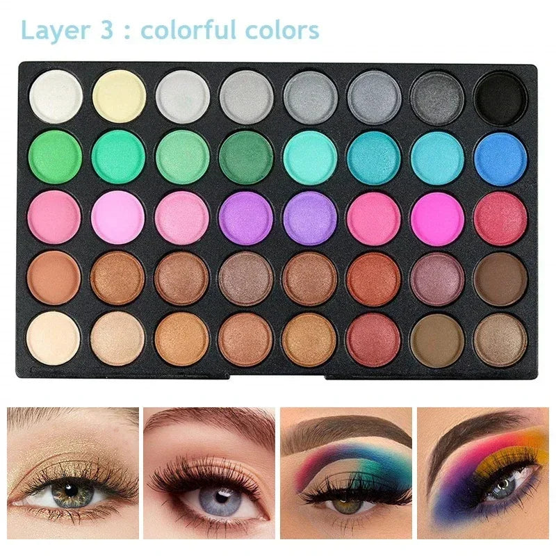 VERONNI 120-Color Eyeshadow Palette – Matte, Shimmer & Glitter Long-Lasting Makeup