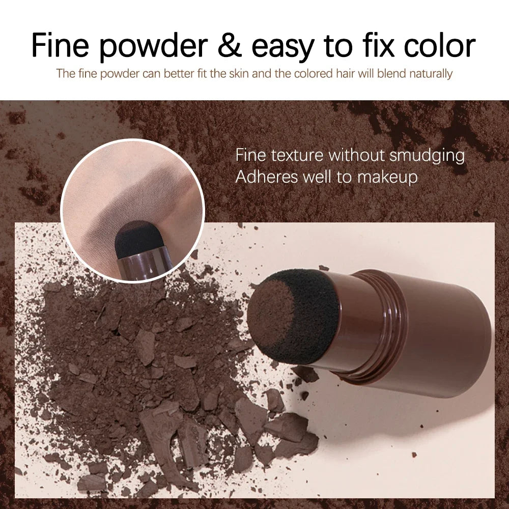 Lápiz corrector de raíces y líneas capilares LuxuryGlow resistente al agua: polvo en barra con cobertura instantánea de canas