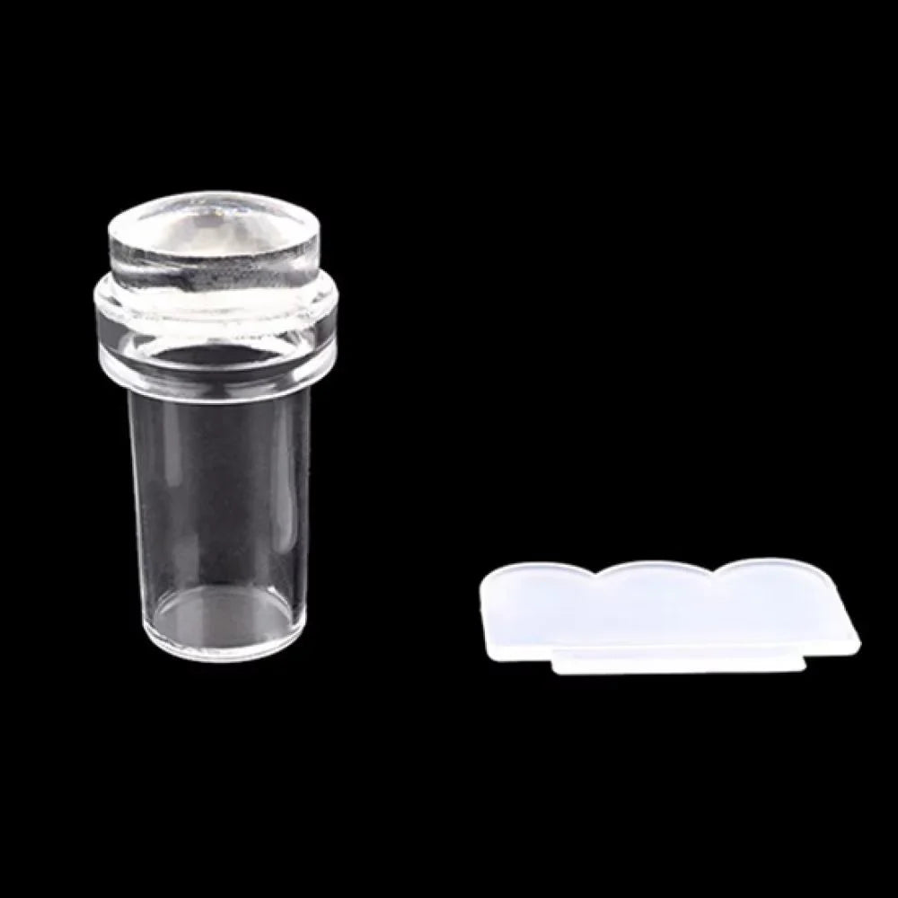Kit de estampación de uñas de silicona transparente LuxuryGlow: estampador y raspador de diseño francés