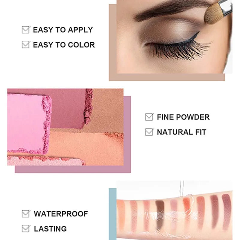 لوحة ظلال العيون LuxuryGlow، 40 لونًا بألوان الأرض - مقاومة للماء، تدوم طويلًا، ومقاومة للتلطخ، بألوان مطفية ولامعة