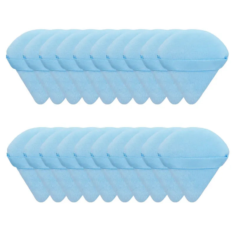 HUAZDS 10/20 قطعة من إسفنجة البودرة المخملية المثلثة - إسفنجة مكياج صغيرة قابلة للغسل