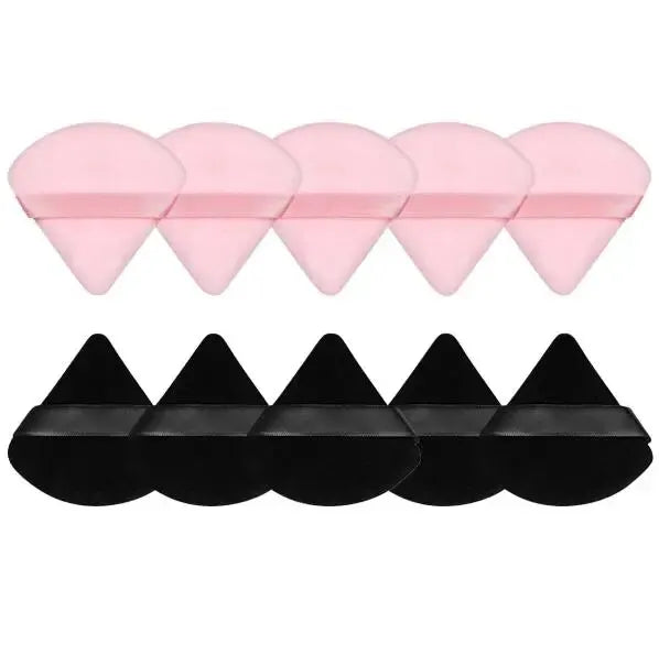 MAANGE 10/12 Pcs Soft Triangle Powder Puff for Wet & Dry Makeup Use