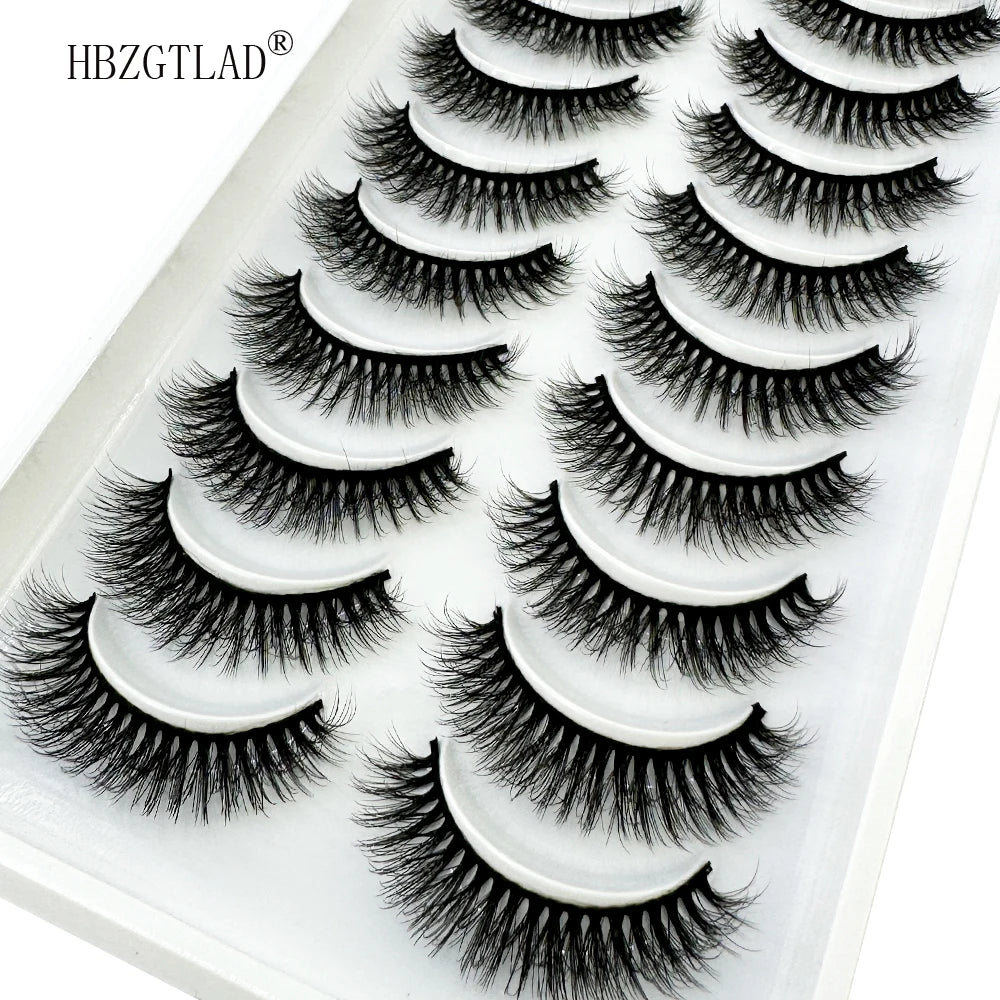 LuxuryGlow 10 Pairs Fluffy 3D Mink False Eyelashes – Soft, Dramatic & Reusable