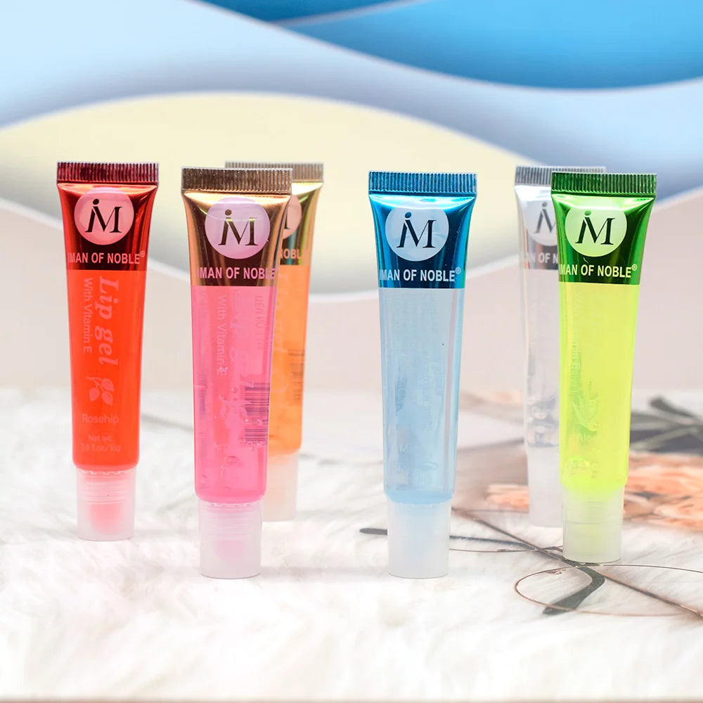 Glory Carrot 6-Piece Fruity Lip Gloss Set – Hydrating & Glossy Lip Gel for Moisturized, Shiny Lips