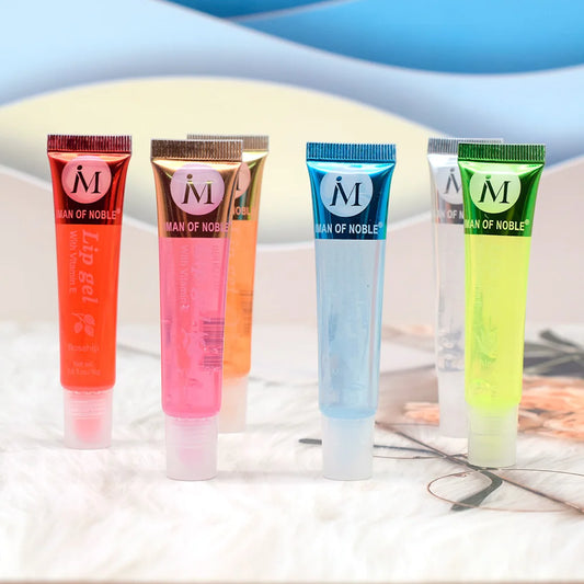 Set de 6 brillos labiales afrutados Glory Carrot: gel hidratante y brillante para labios hidratados y brillantes.
