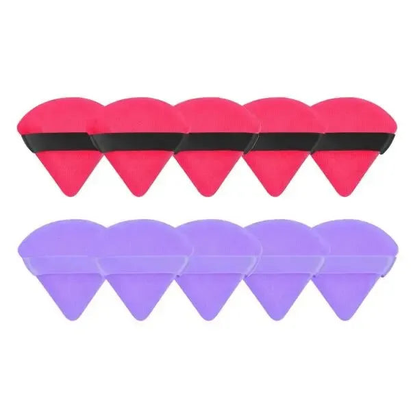 MAANGE 10/12 Pcs Soft Triangle Powder Puff for Wet & Dry Makeup Use