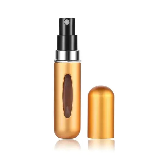 LuxuryGlow Portable Bottom Fill Perfume Spray Bottle 5ml/8ml | Refillable Travel Atomizer