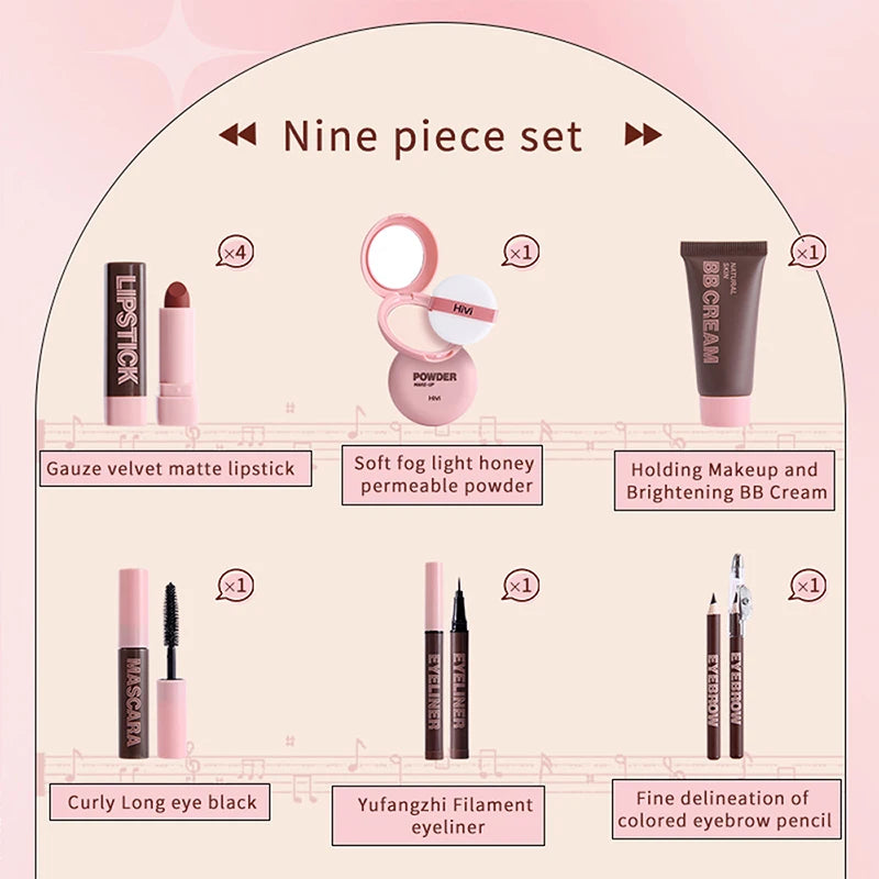Caja de regalo de maquillaje de San Valentín de HiVi: set de lápiz labial y polvos de edición limitada