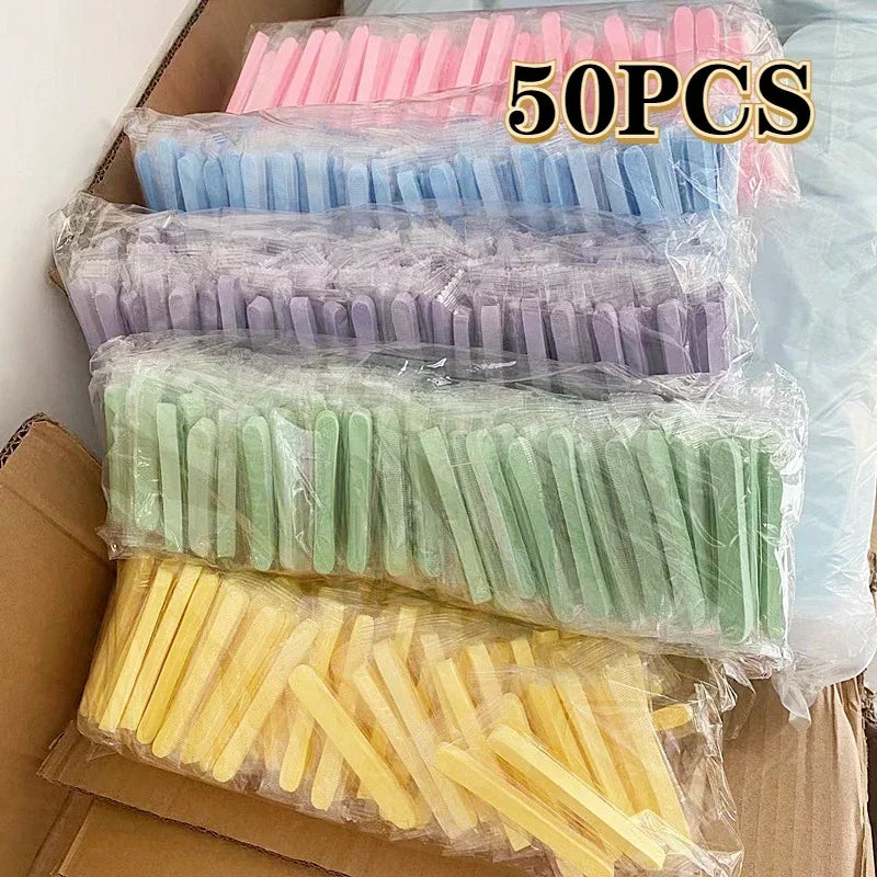 MIHJUSFDH 50 قطعة من إسفنجات تنظيف الوجه المضغوطة - قابلة لإعادة الاستخدام وتقشير لطيف للبشرة