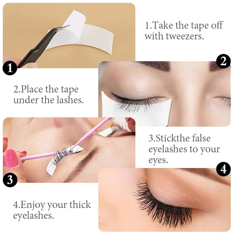 HUAZDS - Rollo de 110 cintas de espuma para extensiones de pestañas y maquillaje de ojos