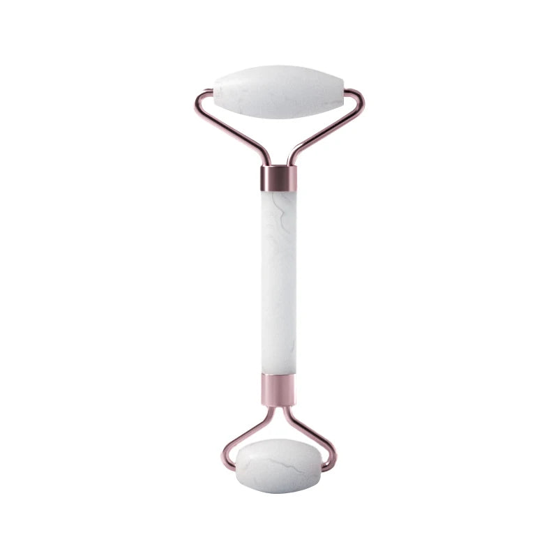 Rodillo masajeador facial de resina 3 en 1 LuxuryGlow: para rostro, cuello y ojos