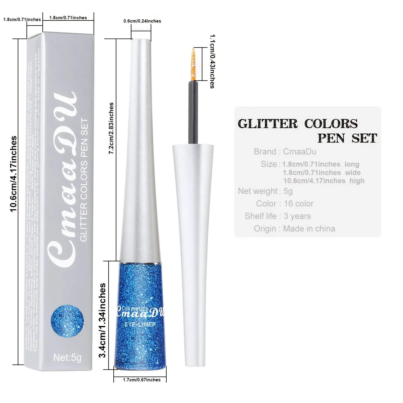 CMAADU ColorPop Liquid Eyeliner – Waterproof, Smudge-Proof & Long-Lasting