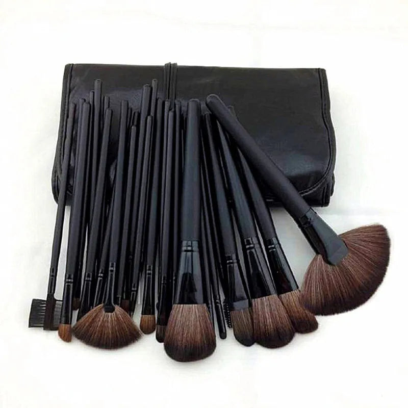 LuxuryGlow 24PCS Professional Makeup Brush Set with Gift Bag – Complete Beauty Kit