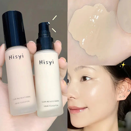Base de maquillaje líquida HISYI: cobertura natural, fórmula ligera y duradera
