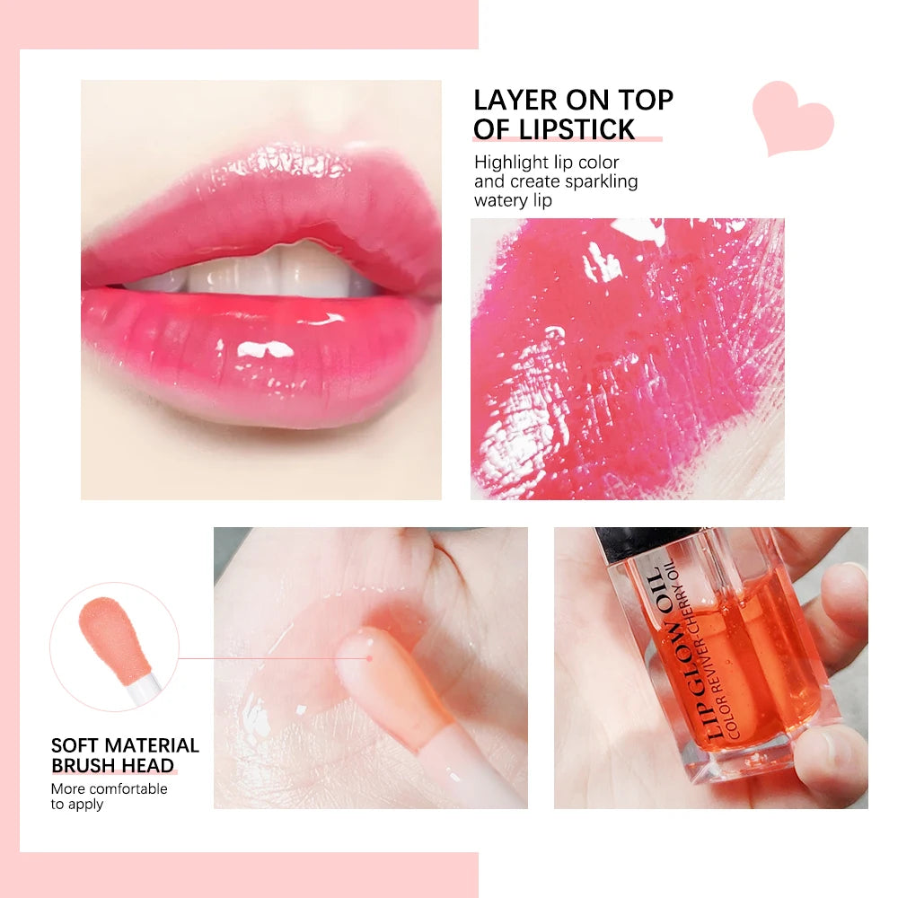 Bálsamo labial hidratante ibcccndc con aceite y brillo labial – Bálsamo labial hidratante y voluminizador con semillas de cereza
