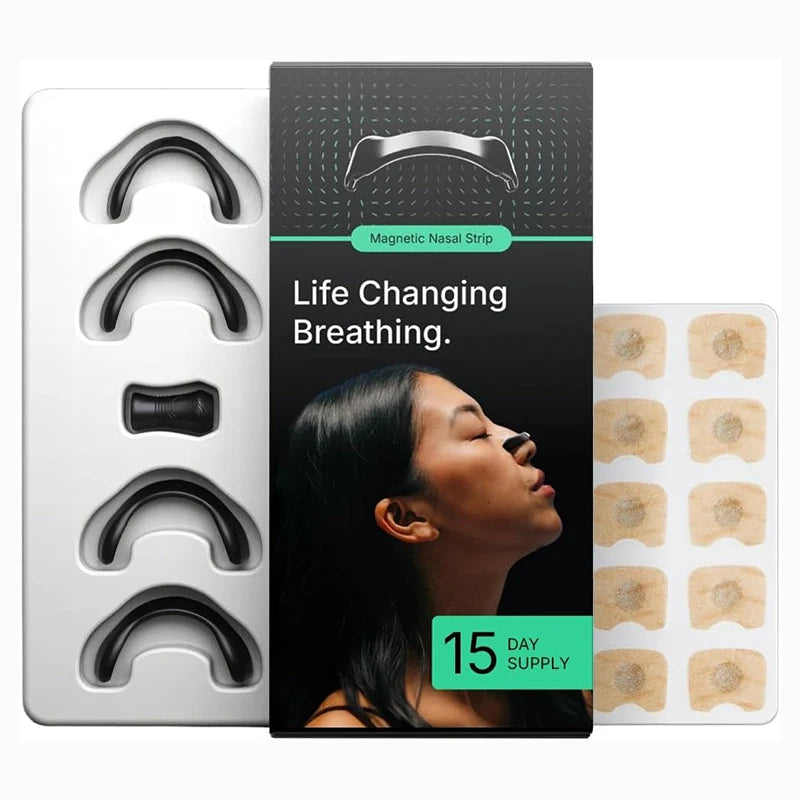 LuxuryGlow Skin Safe Magnetic Nasal Strips – Anti-Snoring & Breathing Aid Starter Kit